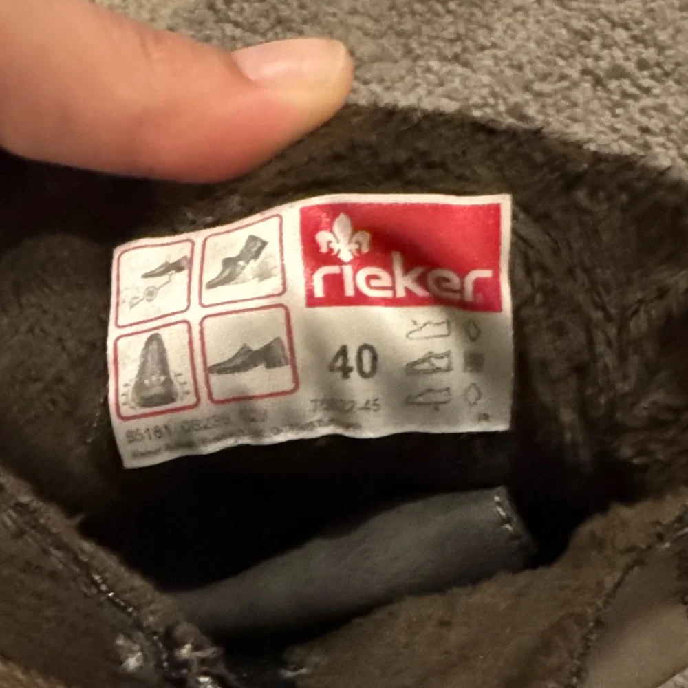 Rieker Heeled Lace-Up Boots with Black and Tan Accents - Picture 7 of 7